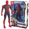 17 cm-es Marvel Spiderman Hulk Ironman Anime akciófigura játék karácsonyi ajándék pvc mozgatható ízületek világító modell játéko