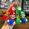 10stílusú Super Mario kulcstartó Mario Bros. Luigi Toad Yoshi Bowser akciófigura PVC rajzfilmfigura táska baba medál játékok ajá
