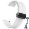 20 mm-es 22 mm-es szíj Samsung Galaxy Watch 6/4/5 Pro/Classic/Gear S3/Active 2 Sport szilikon mágneses csattal Huawei GT 2 2e 3 