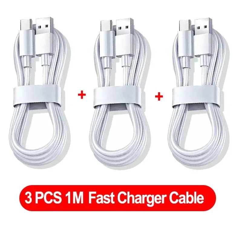 3 db 100 W-os 6A-os USB C típusú USB kábel, szupergyors töltővonal Xiaomi, Samsung, Huawei, Honor készülékekhez, gyors töltő USB