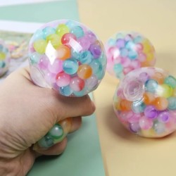 6 cm-es gyerekeknek egzotikus csipetnyi szivárvány gyöngy nyomáscsökkentő golyó szellőzőgolyó dekompressziós játék TPR csipetnyi