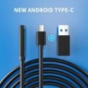 7.0 mm-es C típusú endoszkóp kamera IP67 vízálló 6 LED-es állítható USB Android rugalmas vizsgáló boreszkóp kamerák telefonhoz é