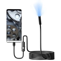 7.0 mm-es C típusú endoszkóp kamera IP67 vízálló 6 LED-es állítható USB Android rugalmas vizsgáló boreszkóp kamerák telefonhoz é