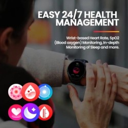 Új Zeblaze Btalk 3 Plus hanghívásos okosóra 1,39 hüvelykes nagyméretű HD színes kijelzővel, fitneszkövető okosóra férfiaknak és 