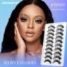 GROINNEYA 5/10 pár 3D Mink Lashes Faux Mink bolyhos szempilla Soft Full Thick Wispy Eyelash drámai műszempilla smink