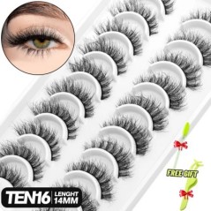 GROINNEYA 5/10 pár 3D Mink Lashes Faux Mink bolyhos szempilla Soft Full Thick Wispy Eyelash drámai műszempilla smink