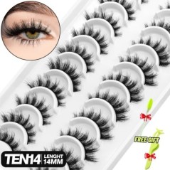 GROINNEYA 5/10 pár 3D Mink Lashes Faux Mink bolyhos szempilla Soft Full Thick Wispy Eyelash drámai műszempilla smink