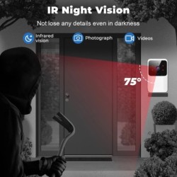 Tuya WiFi video csengő vezeték nélküli HD kamera infravörös riasztó biztonsági intelligens otthoni ajtócsengő WiFi kaputelefon o