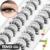 GROINNEYA 5/10 pár 3D Mink Lashes Faux Mink bolyhos szempilla Soft Full Thick Wispy Eyelash drámai műszempilla smink