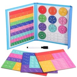 Mágneses törtkirakók a Montessori matematikai készségek fejlesztéséhez, szórakoztató számtani segédeszközzel, kognitív oktatóját