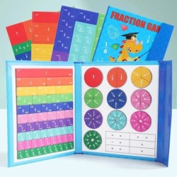 Mágneses törtkirakók a Montessori matematikai készségek fejlesztéséhez, szórakoztató számtani segédeszközzel, kognitív oktatóját
