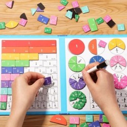 Mágneses törtkirakók a Montessori matematikai készségek fejlesztéséhez, szórakoztató számtani segédeszközzel, kognitív oktatóját