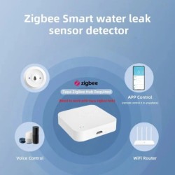 Zigbee vízérzékelő Tuya szivárgásérzékelő árvízérzékelő alkalmazás távoli felügyelet konyhai/fürdőszobai támogatáshoz otthoni as