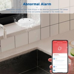 Zigbee vízérzékelő Tuya szivárgásérzékelő árvízérzékelő alkalmazás távoli felügyelet konyhai/fürdőszobai támogatáshoz otthoni as