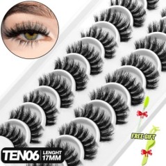 GROINNEYA 5/10 pár 3D Mink Lashes Faux Mink bolyhos szempilla Soft Full Thick Wispy Eyelash drámai műszempilla smink