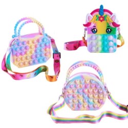 Pop Purse szilikon szenzoros nyomógombos pop buborékos táska keresztpántos táska antistressz játékok autizmus elleni kézitáska é