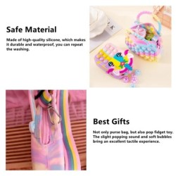 Pop Purse szilikon szenzoros nyomógombos pop buborékos táska keresztpántos táska antistressz játékok autizmus elleni kézitáska é