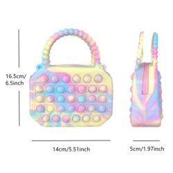Pop Purse szilikon szenzoros nyomógombos pop buborékos táska keresztpántos táska antistressz játékok autizmus elleni kézitáska é