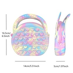 Pop Purse szilikon szenzoros nyomógombos pop buborékos táska keresztpántos táska antistressz játékok autizmus elleni kézitáska é