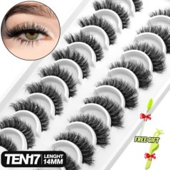 GROINNEYA 5/10 pár 3D Mink Lashes Faux Mink bolyhos szempilla Soft Full Thick Wispy Eyelash drámai műszempilla smink