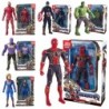 17 cm-es Marvel Spiderman Hulk Ironman Anime akciófigura játék karácsonyi ajándék pvc mozgatható ízületek világító modell játéko