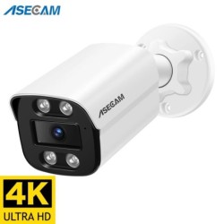 Új 4K 8MP IP kamera audio kültéri POE H.265 Onvif fém golyó otthoni színes éjjellátó megfigyelő kamera