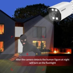Új 4K 8MP IP kamera audio kültéri POE H.265 Onvif fém golyó otthoni színes éjjellátó megfigyelő kamera
