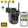 BELIA 4K 8MP WiFi megfigyelőkamera, dupla objektívvel, 4x digitális zoommal, AI emberérzékeléssel, ONVIF-fel, kültéri biztonsági