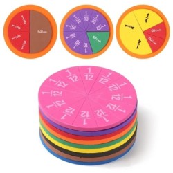 51 db-os törtek matematikai oktatóeszköz EVA kerek alakú eszköz gyerekeknek Montessori korai nevelési matematikai fejlesztés STE