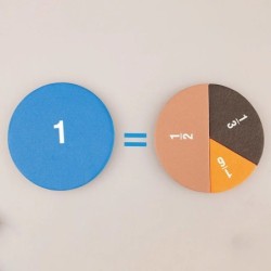 51 db-os törtek matematikai oktatóeszköz EVA kerek alakú eszköz gyerekeknek Montessori korai nevelési matematikai fejlesztés STE