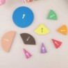 51 db-os törtek matematikai oktatóeszköz EVA kerek alakú eszköz gyerekeknek Montessori korai nevelési matematikai fejlesztés STE