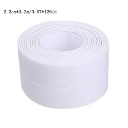 1m/3.2m PVC vízálló tömítőszalag fürdőszobai mosdókagylóhoz, zuhanyzóhoz, fürdőkádhoz és WC-hez - öntapadós falmatrica