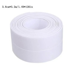 1m/3.2m PVC vízálló tömítőszalag fürdőszobai mosdókagylóhoz, zuhanyzóhoz, fürdőkádhoz és WC-hez - öntapadós falmatrica