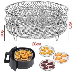 Airfryer sütőrács fém négyzet/kerek/téglalap alakú sütő grillrácsok Airfryer kiegészítők Cosori, Instant Vortex, Gourmia, Foodi 