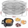 Airfryer sütőrács fém négyzet/kerek/téglalap alakú sütő grillrácsok Airfryer kiegészítők Cosori, Instant Vortex, Gourmia, Foodi 