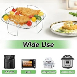 Airfryer sütőrács fém négyzet/kerek/téglalap alakú sütő grillrácsok Airfryer kiegészítők Cosori, Instant Vortex, Gourmia, Foodi 