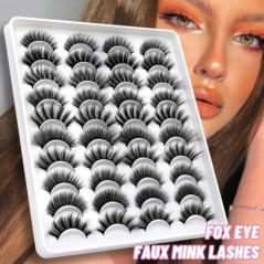 GROINNEYA szempillák 5/10/20 pár 3D Faux Mink Lashes Természetes műszempillák Dramatic Volume Lashes szempilla meghosszabbító sm