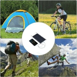 Napelemes 5V-os USB-C típusú töltő, hordozható, rugalmas készlet, könnyű mini rendszer telefonokhoz, autóhoz, kempingezéshez, tú