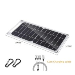 Napelemes 5V-os USB-C típusú töltő, hordozható, rugalmas készlet, könnyű mini rendszer telefonokhoz, autóhoz, kempingezéshez, tú