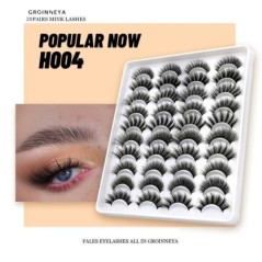 GROINNEYA szempillák 5/10/20 pár 3D Faux Mink Lashes Természetes műszempillák Dramatic Volume Lashes szempilla meghosszabbító sm