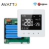 AVATTO Tuya WiFi/ZigBee intelligens termosztát, alacsony fogyasztású akkumulátoros vízmelegítő gázkazán hőmérséklet-szabályozó A