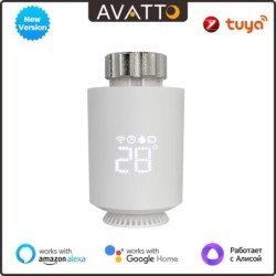 AVATTO Tuya ZigBee3.0 termosztát radiátor működtető intelligens TRV termosztatikus szelepvezérlő Alexa-val, Google Home Alice-sz