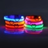 Nylon LED éjszakai biztonsági villogó, sötétben világító kutyapóráz kutyáknak, világító fluoreszkáló kisállat nyakörv