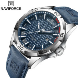 NAVIFORCE márkájú férfi divatos kvarcórák férfi bőrszíjas sport vízálló karórák naptáróra Relogio Masculino