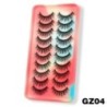 GROINNEYA Eyelashes 3D Mink Lashes Bolyhos Puha Wispy Natural Cross Eyelash Extension Újrafelhasználható Lashes Mink Műszempillá