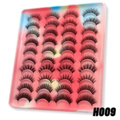 GROINNEYA Eyelashes 3D Mink Lashes Bolyhos Puha Wispy Natural Cross Eyelash Extension Újrafelhasználható Lashes Mink Műszempillá