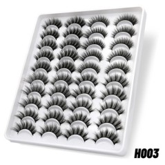 GROINNEYA Eyelashes 3D Mink Lashes Bolyhos Puha Wispy Natural Cross Eyelash Extension Újrafelhasználható Lashes Mink Műszempillá