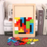 Fa blokkok Kirakó Agy ugratások Játék Tangram Kirakós Intelligencia Színes 3D Orosz blokkok Montessori Oktató