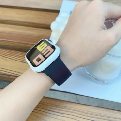 Szilikon szíj Apple Watch szíjhoz 44mm 45mm 40mm 41mm 42-38mm 45mm sport karkötő iwatch sorozat 8 7 6 5 4 3 SE 9 Ultra 2 49mm