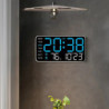 Nagy digitális falióra, hőmérséklet, dátum, hét kijelzés, távirányító, USB-s asztali óra, falra szerelhető, kettős ébresztő, LED